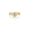 Gold Blossom Cradle Solitaire Ring