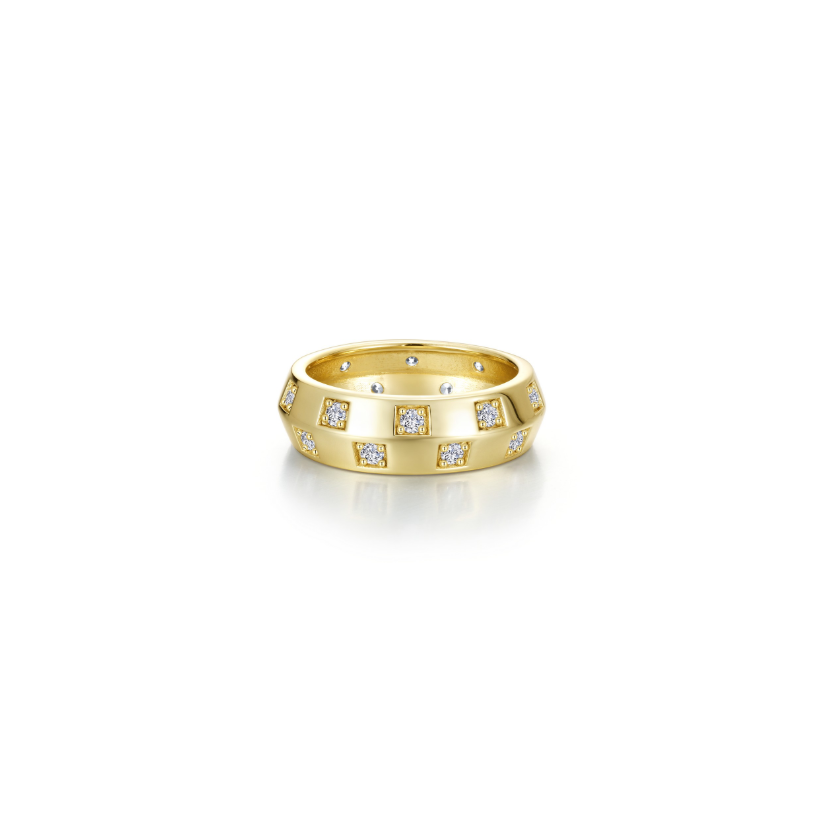 Gold Barrel Beat Ring