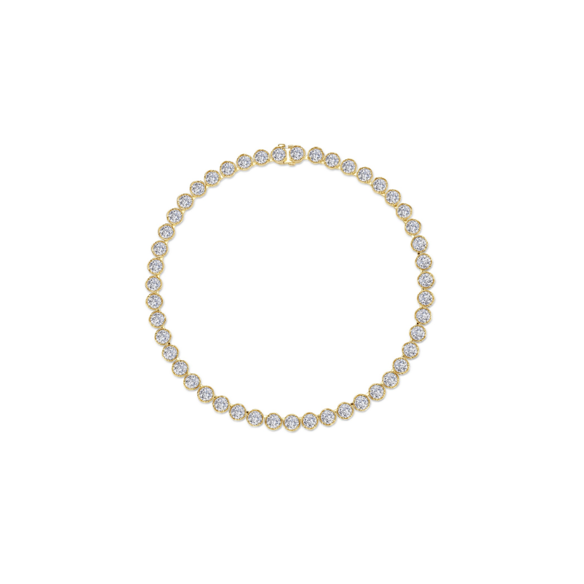Gold Blossom Cradle Line Necklace