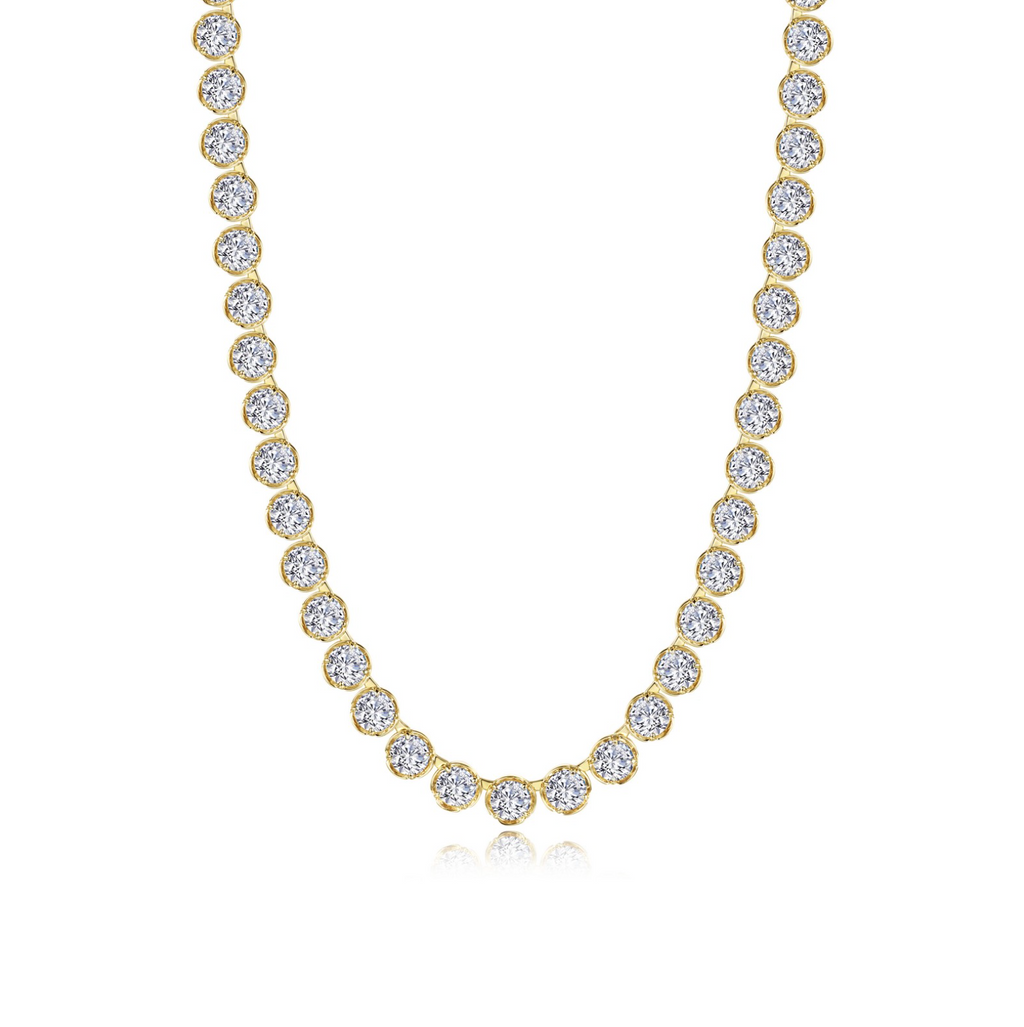 Gold Blossom Cradle Line Necklace