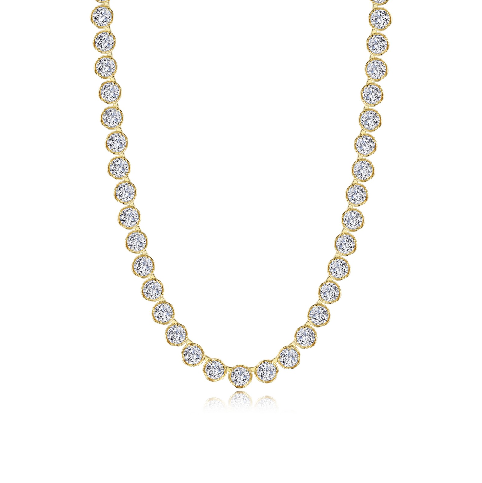 Gold Blossom Cradle Line Necklace