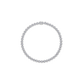 Silver Blossom Cradle Line Necklace