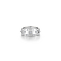 Silver Barrel Beat Ring