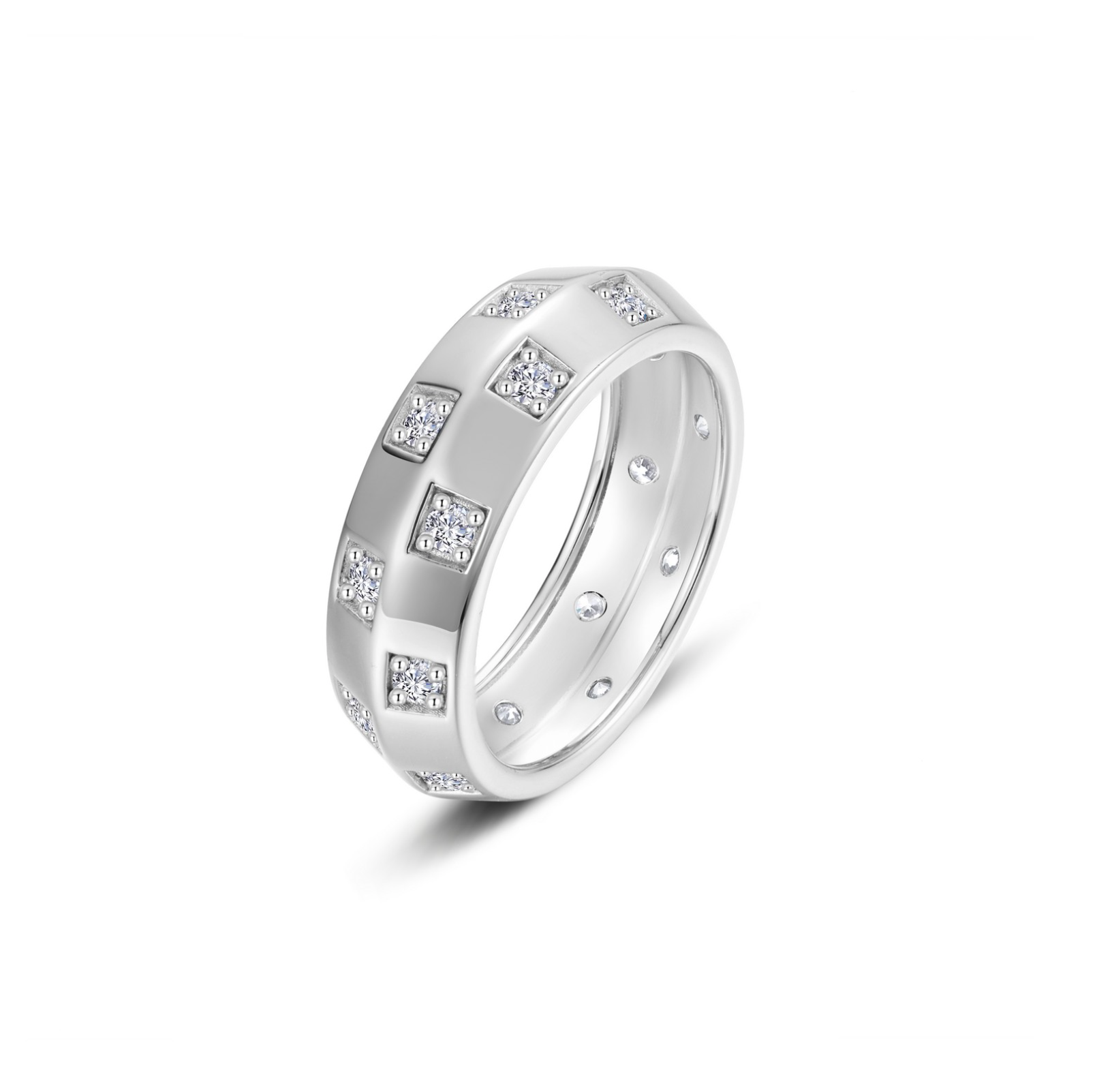 Silver Barrel Beat Ring