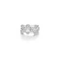 Silver Bubble Cluster Bezel Ring