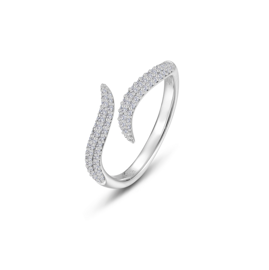 Silver Bypass Wrap Ring