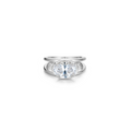 Silver Floating Oval Split Shank Ring