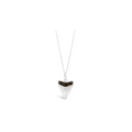 Dune Sterling Silver Shark Tooth Brushed Finish Necklace
