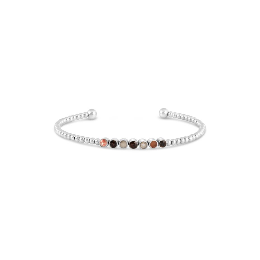 Dune Silver Stainless Steel The World Is Yours Bracelet