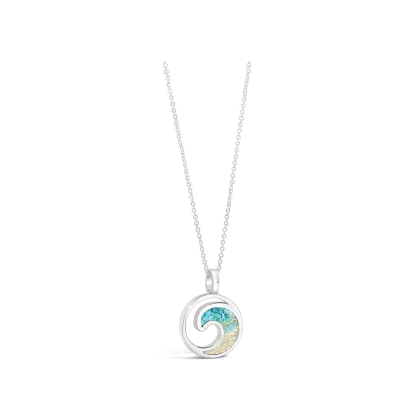 Dune Explorer Wave Necklace - Turquoise Gradient