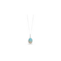 Dune Silver Explorer Oval Turquoise Gradient Necklace