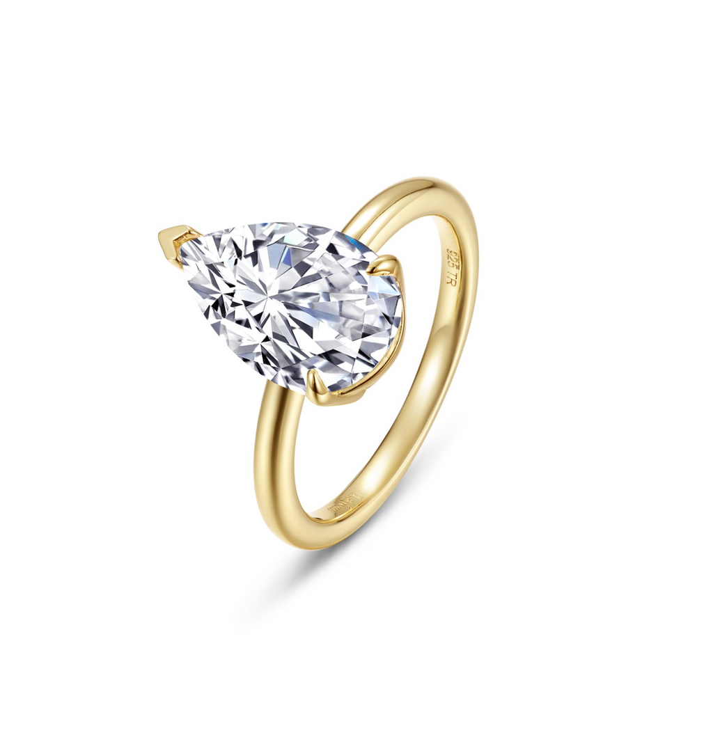 Gold Poise Pear-Cut Ring