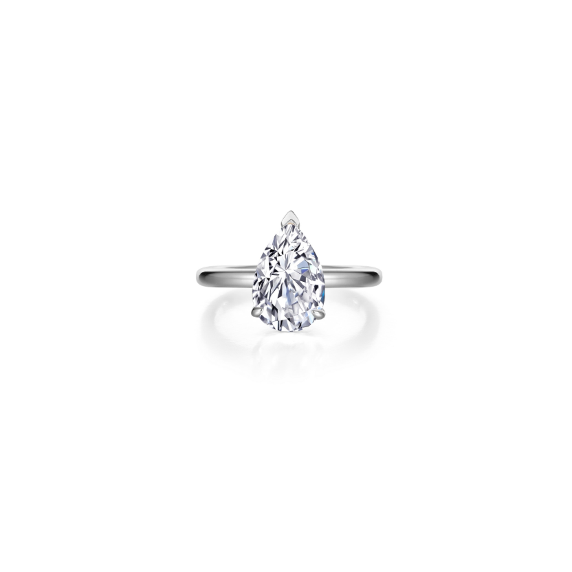 Silver Poise Pear-Cut Ring
