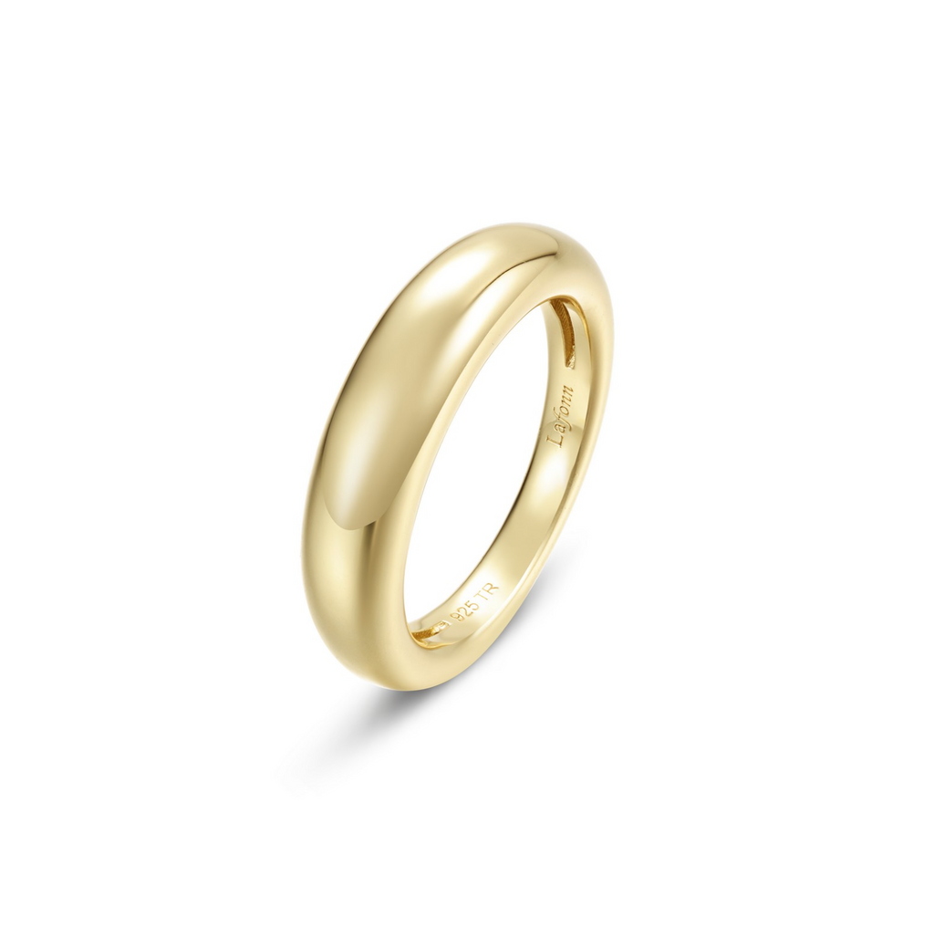 Gold High-Polished Dome Ring
