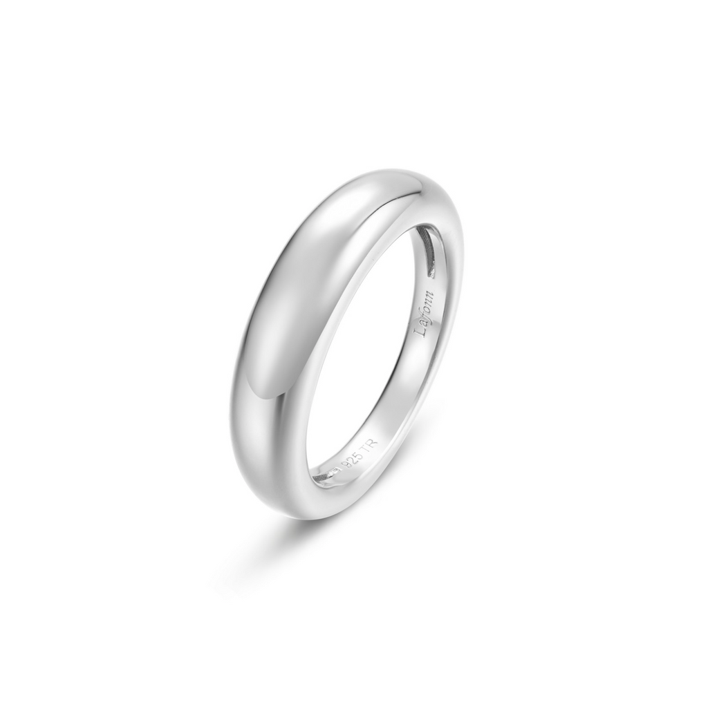 Silver High-Polished Dome Ring