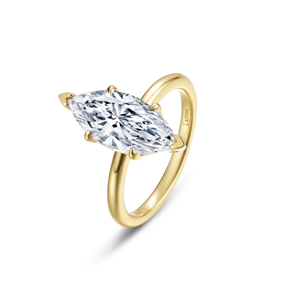 Gold Poise Marquise-Cut Ring