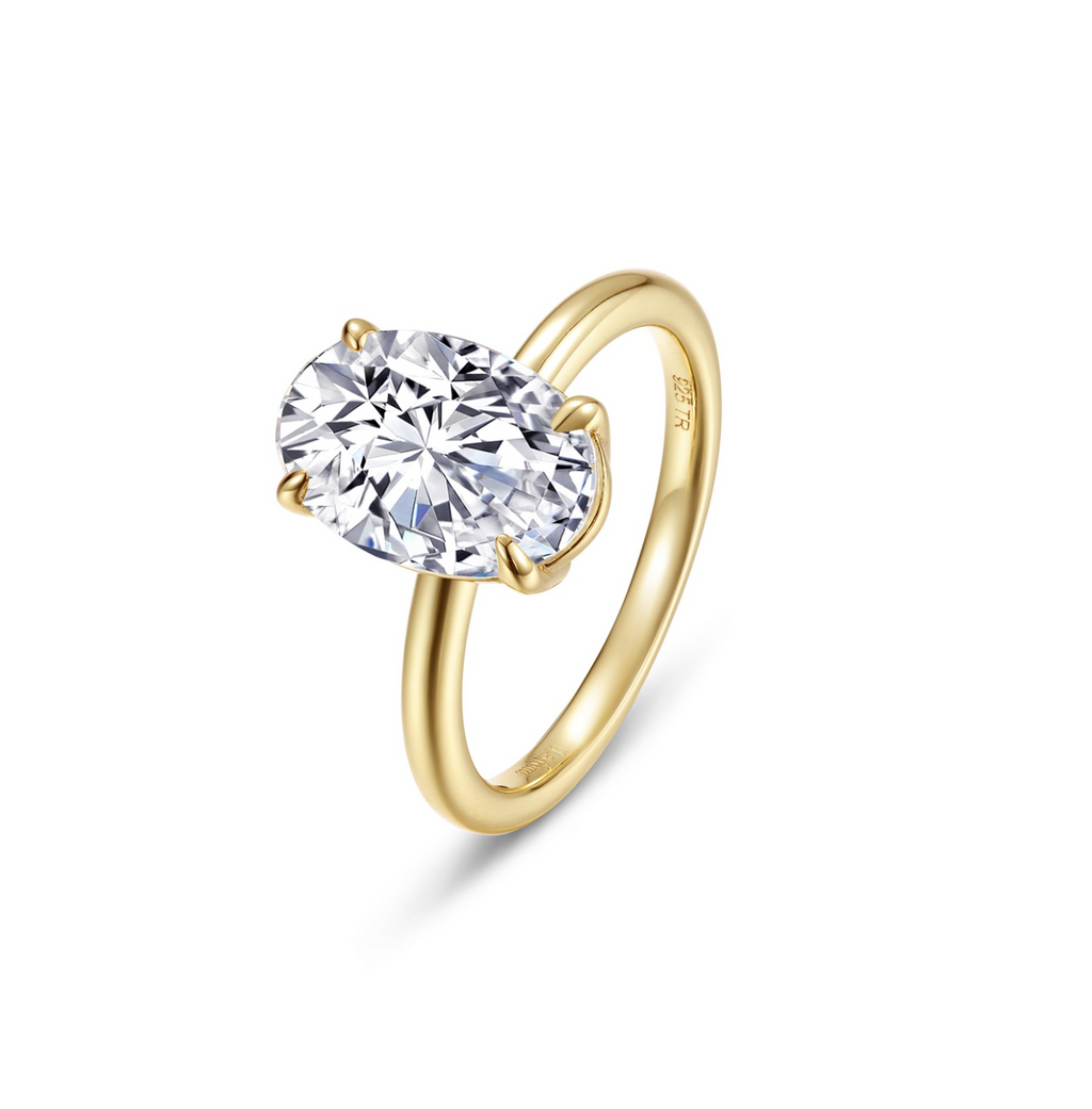 Gold Poise Oval-Cut Ring