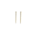 Gold Graduated Half Bezel Drop Earrings
