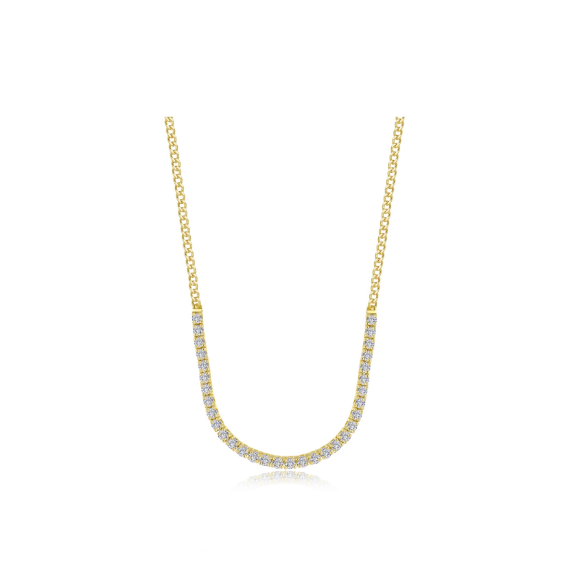Gold Hybrid Tennis Curb Chain