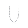 Silver East-West Marquise Station Necklace