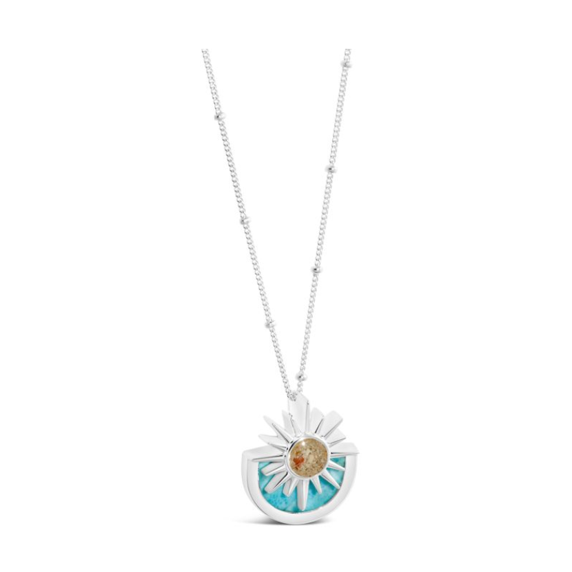 Dune Sun Splash Larimar and Sand Necklace