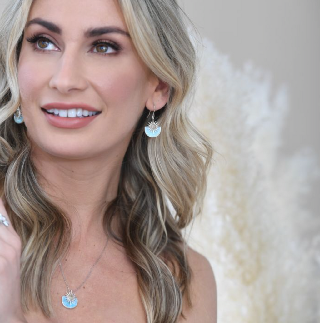 Dune Sun Splash Larimar and Sand Necklace