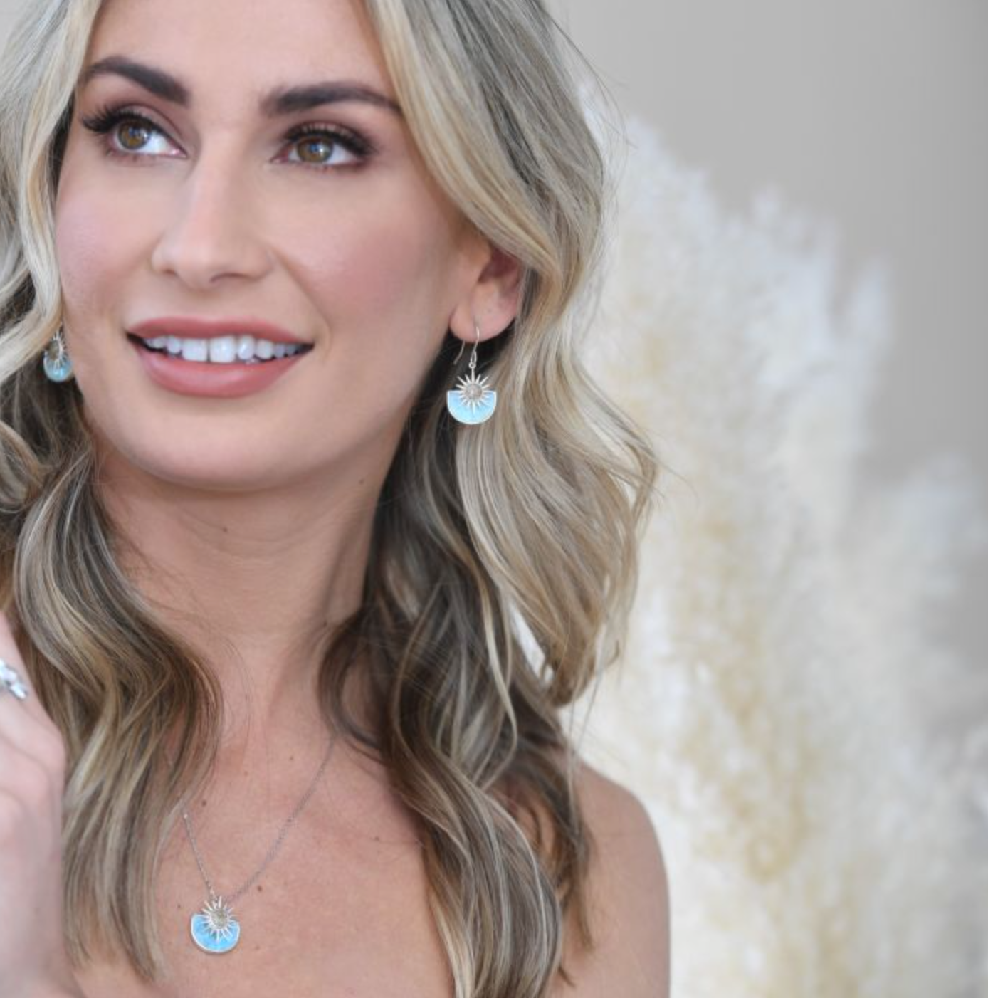Dune Sun Splash Larimar and Sand Necklace