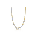 Gold Graduated Bezel Line Necklace