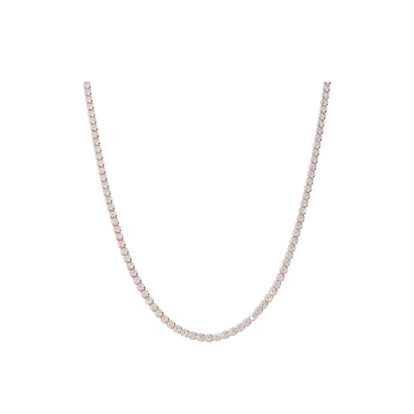 Bronzallure Gold CZ Tennis Necklace