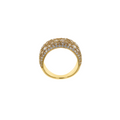 Bronzallure Gold Graduated Band CZ Pave Ring