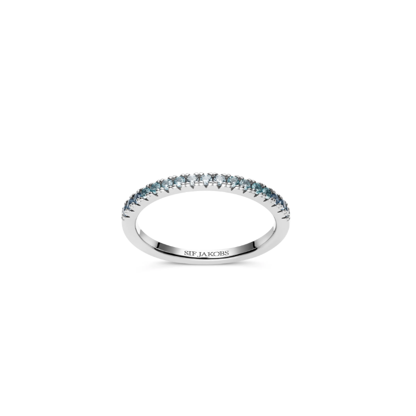 Silver Blue Gradient Ellera Ring