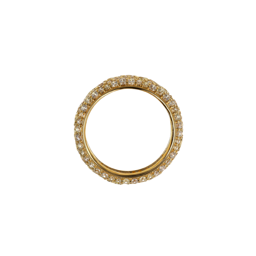 Bronzallure Gold Veretta Ring in Pavé
