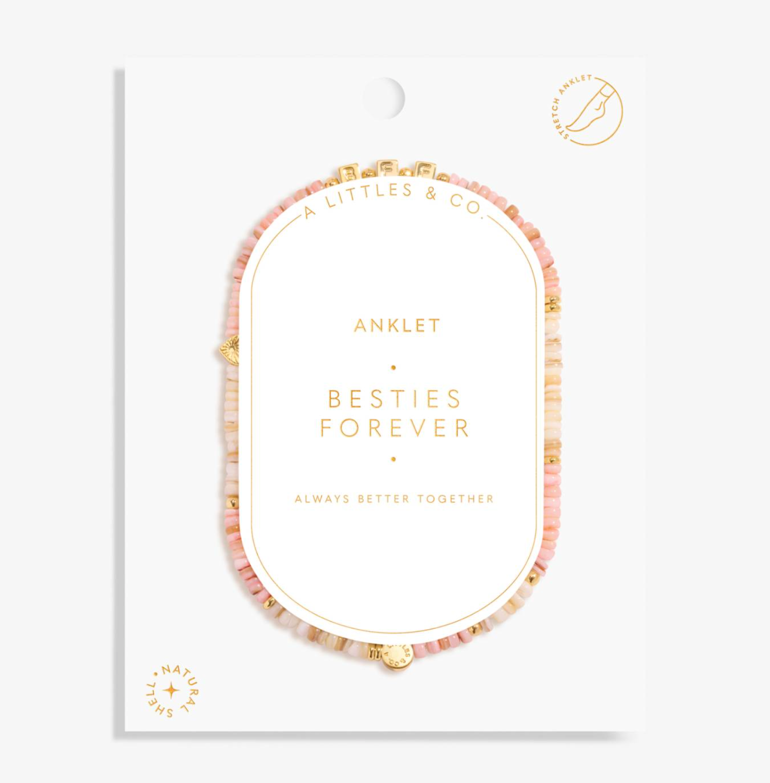 AL Gold Besties Forever Anklet