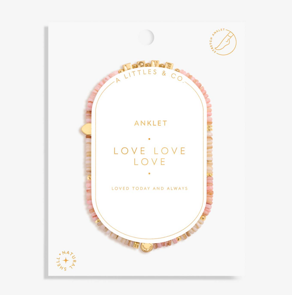 AL Gold Love Love Love Anklet