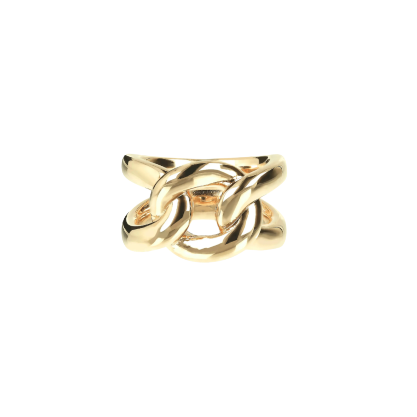 Bronzallure Gold Braided Link Ring