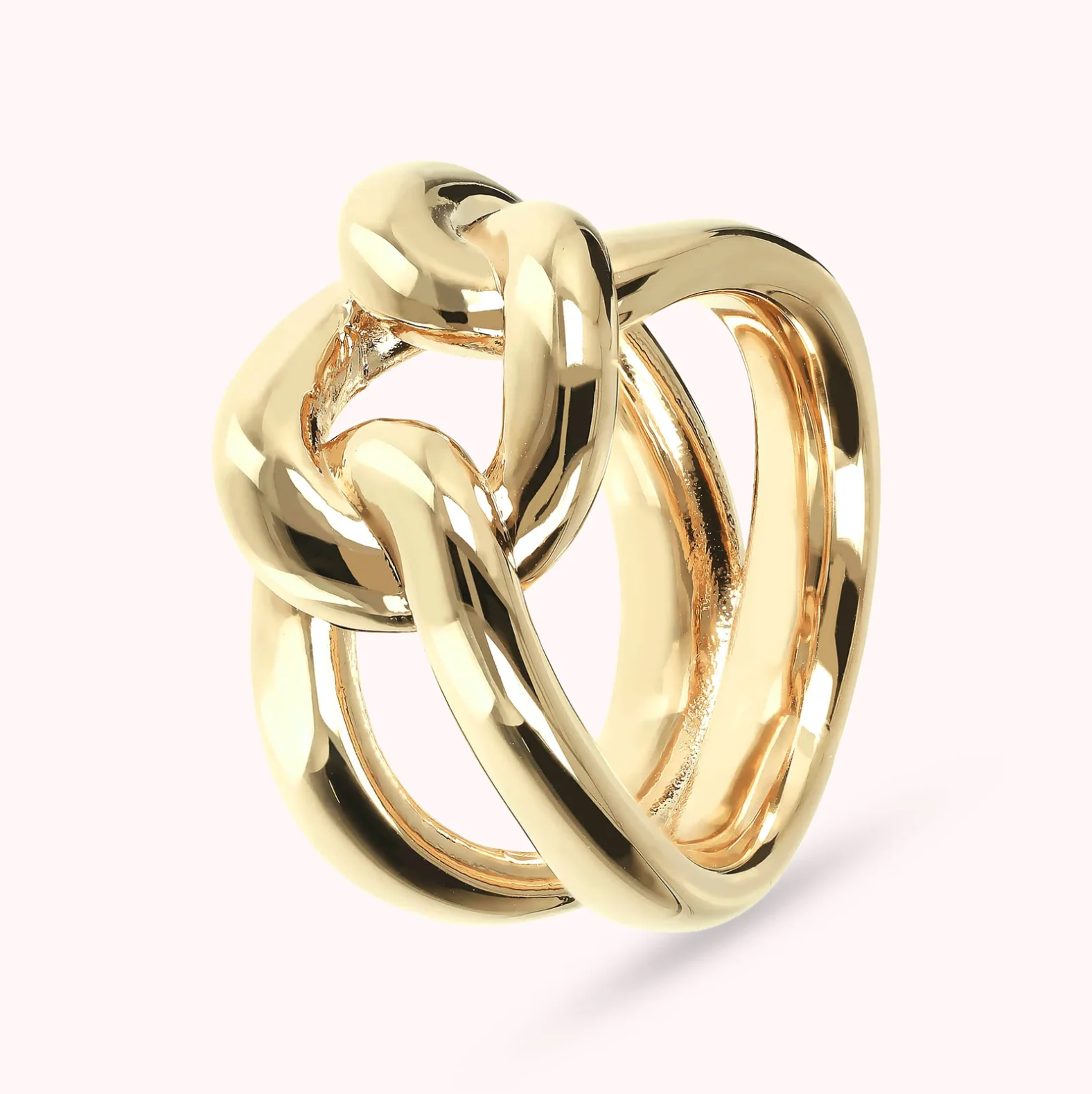 Bronzallure Gold Braided Link Ring