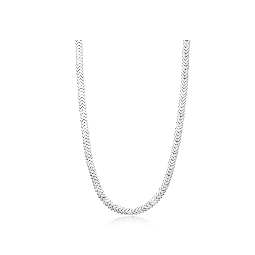 Silver Kiara Chevron Chain