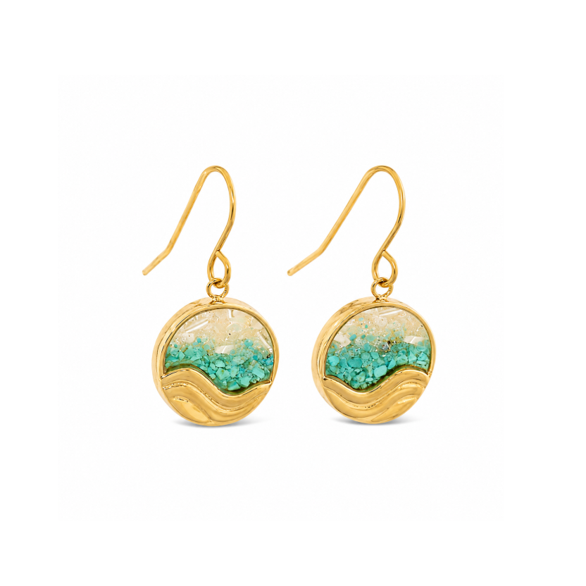 Dune Gold Swell Drop Earrings