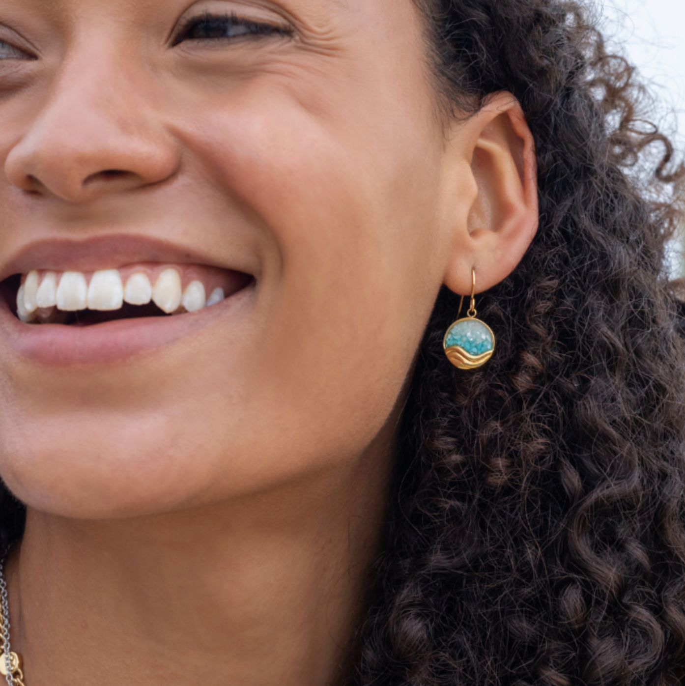 Dune Gold Swell Drop Earrings