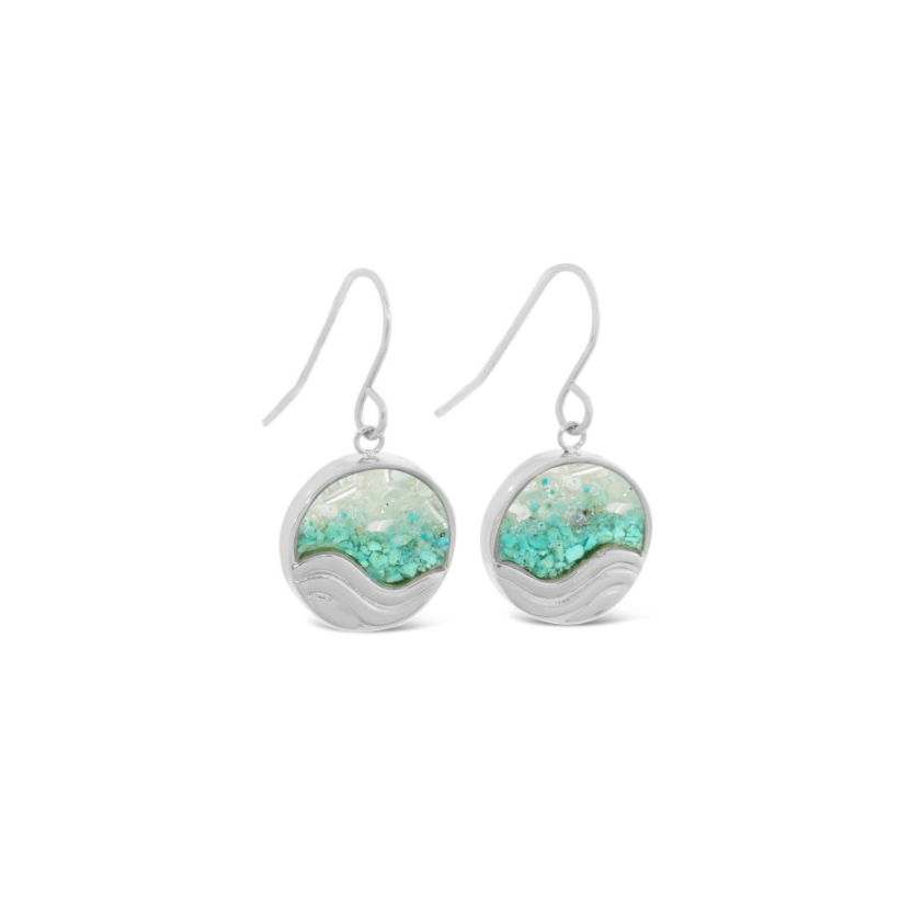 Dune Silver Swell Drop Earrings