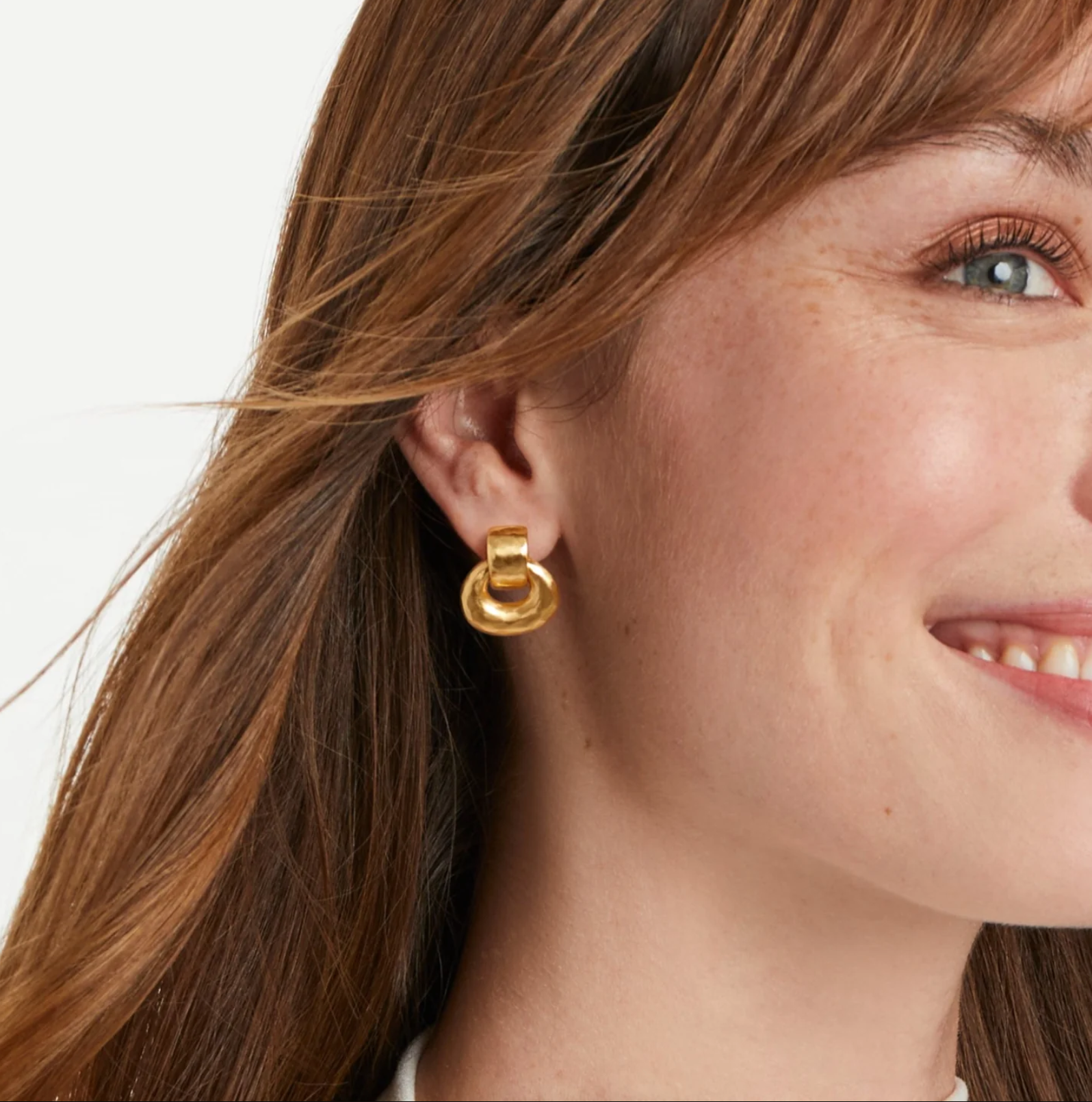 Gold Avalon Demi Doorknocker Earring