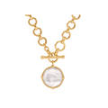 Gold Iridescent Clear Crystal Honeybee Demi Necklace