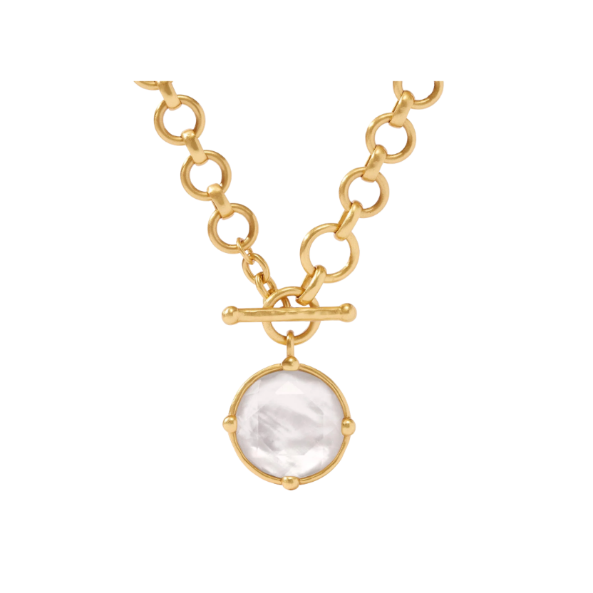 Gold Iridescent Clear Crystal Honeybee Demi Necklace