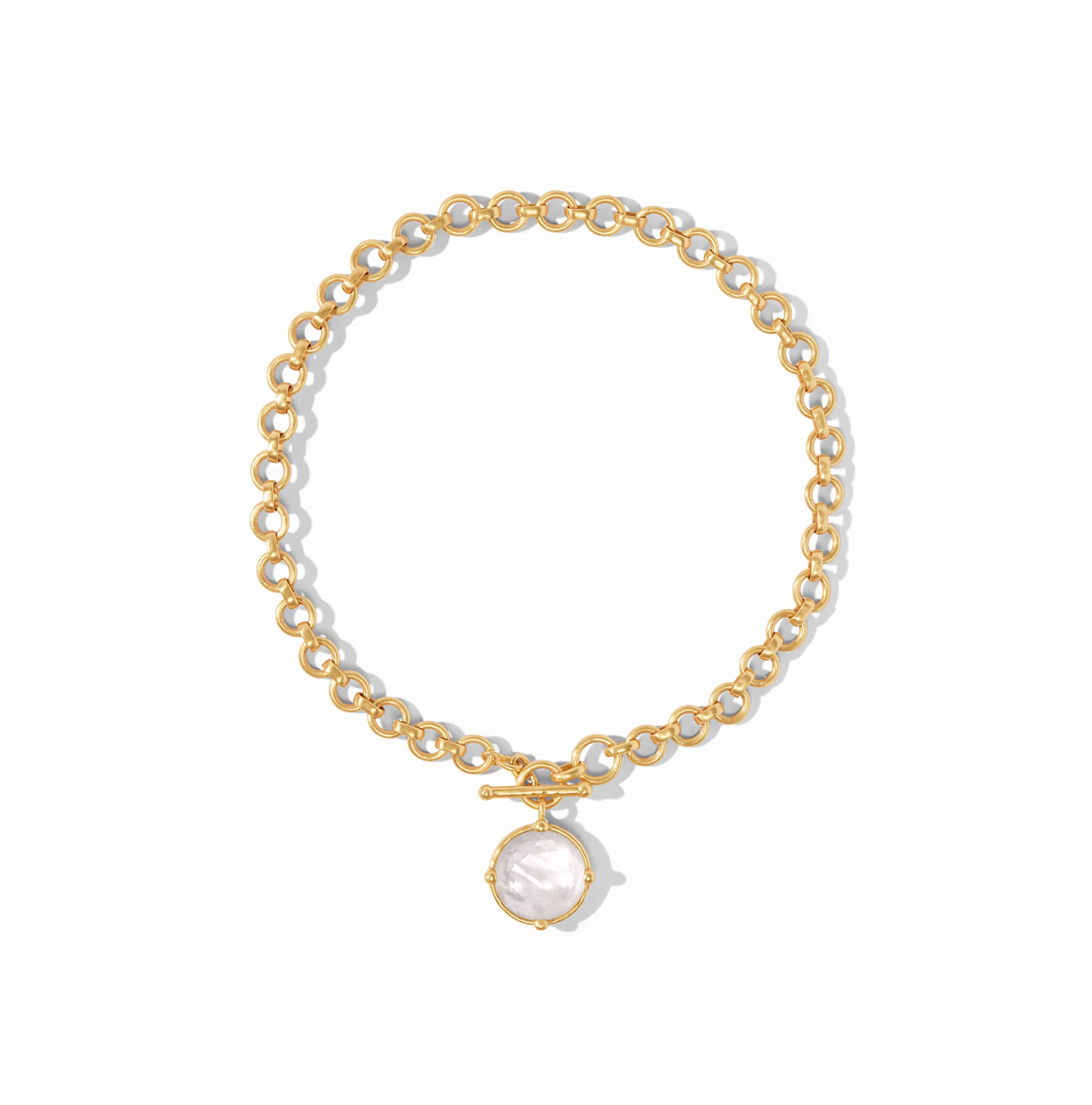 Gold Iridescent Clear Crystal Honeybee Demi Necklace