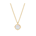Gold Mother of Pearl Honeybee Solitaire Necklace