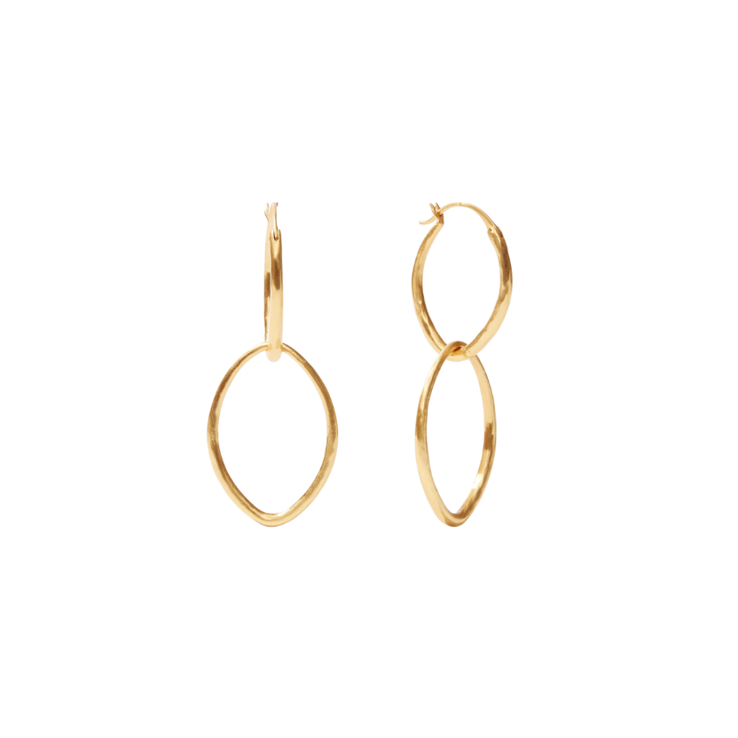 Gold  Fleur-de-Lis 2 in 1 Earring