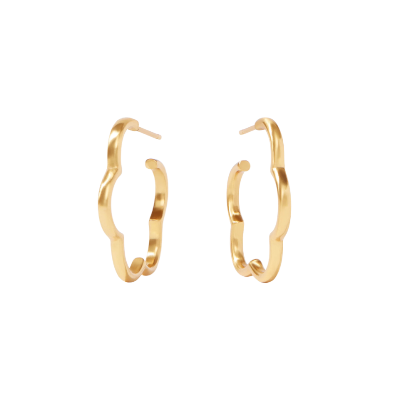 Gold Gardenia Hoop