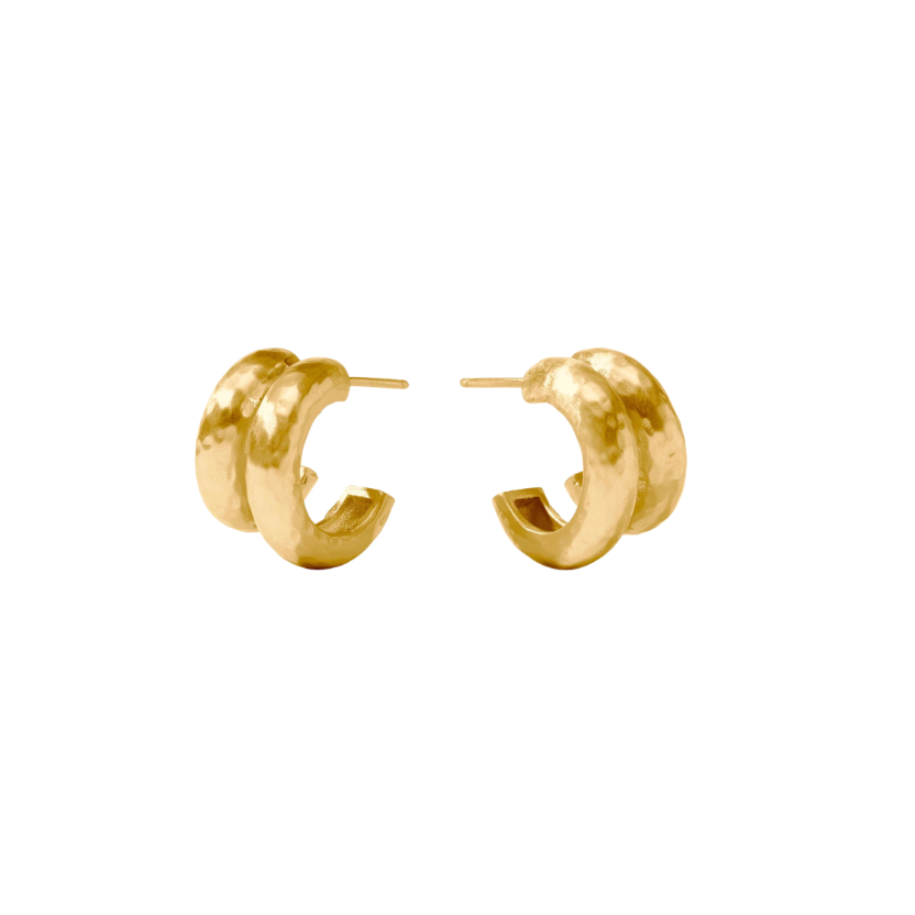 Gold Havana Double Hoop Earrings