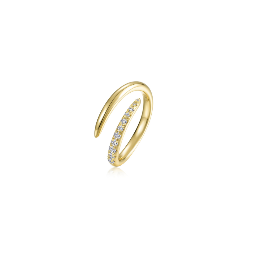 Gold Modern Tapered Bypass Ring