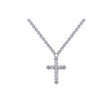0.07 CTW Silver Cross Necklace